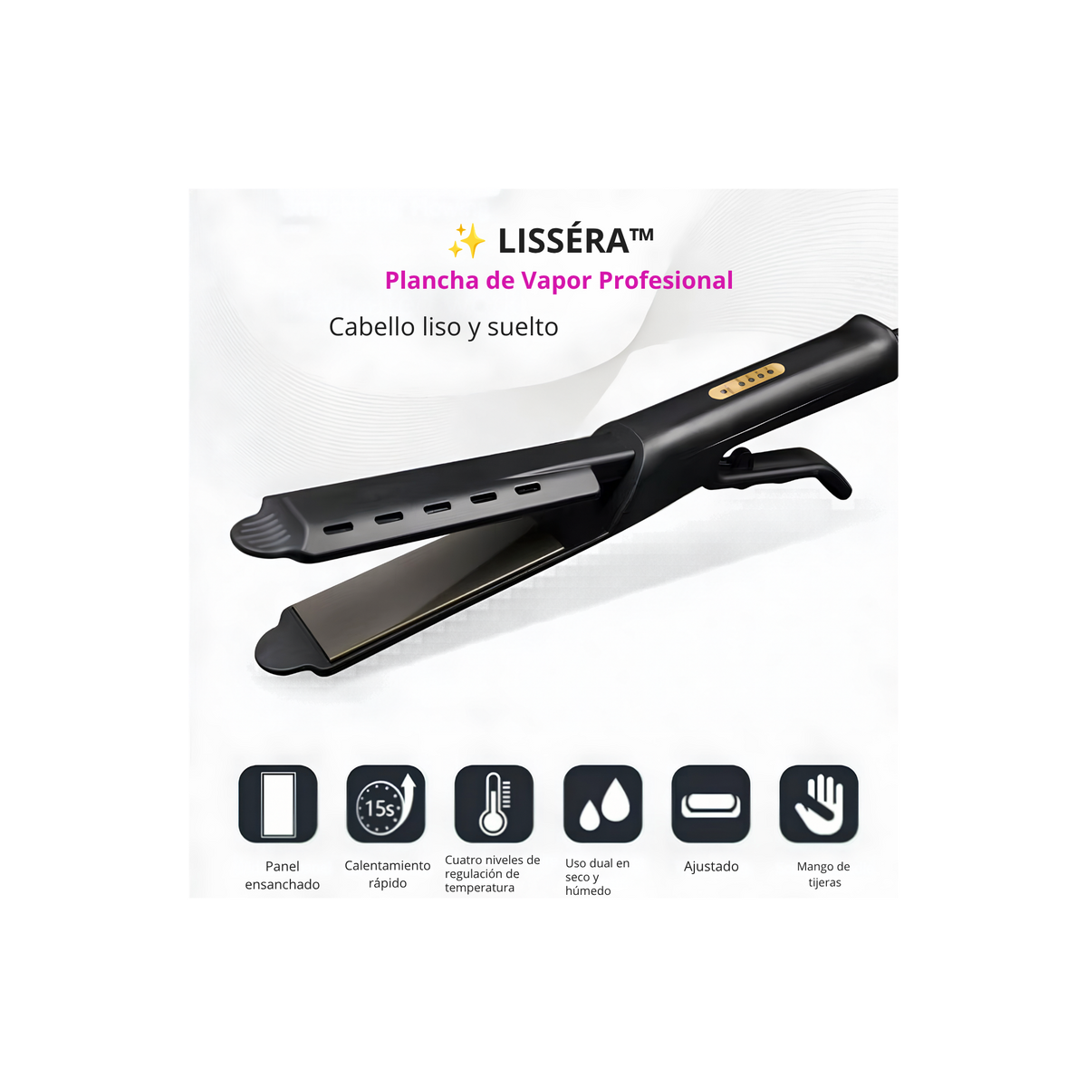 ✨ LISSÉRA™ — Plancha de Vapor Profesional